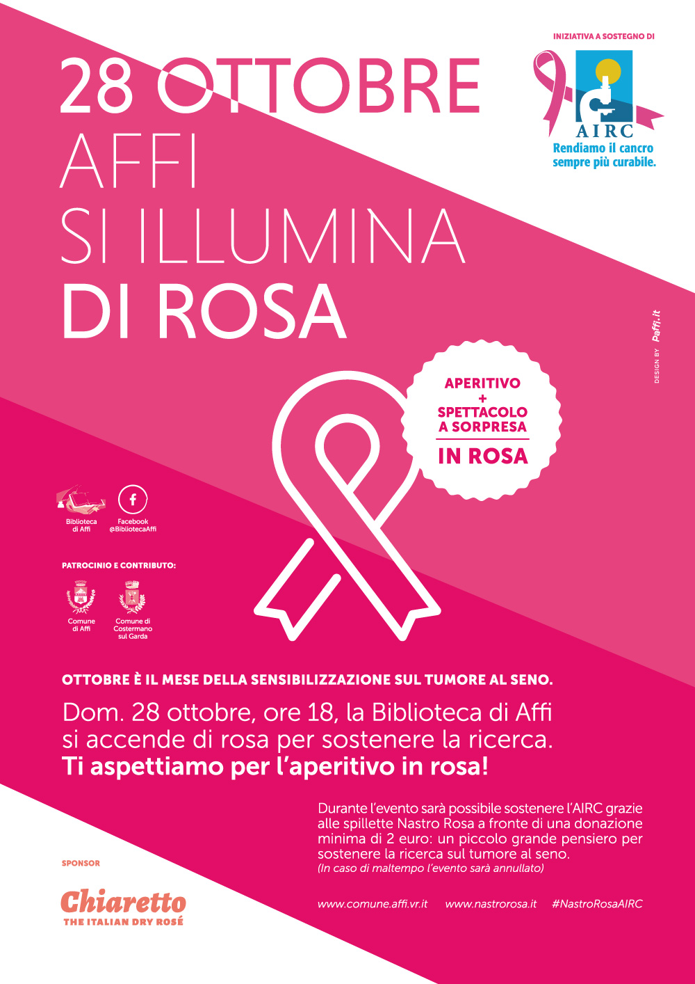 Affi si illumina di rosa