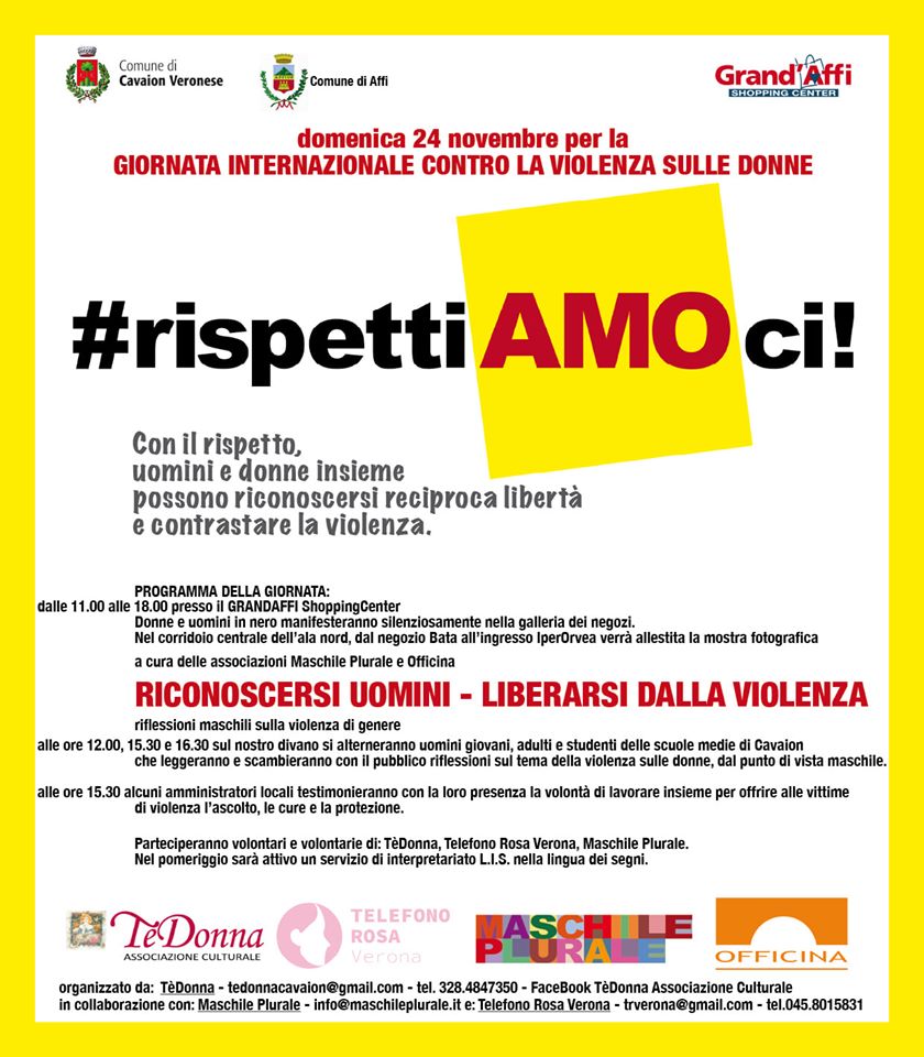 #rispettiAMOci! GIORNATA INTERNAZIONALE CONTRO LA VIOLENZA SULLE DONNE